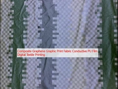 Impressão gráfica de grafeno composto Tecido condutor de película de PU Impressão digital de têxteis